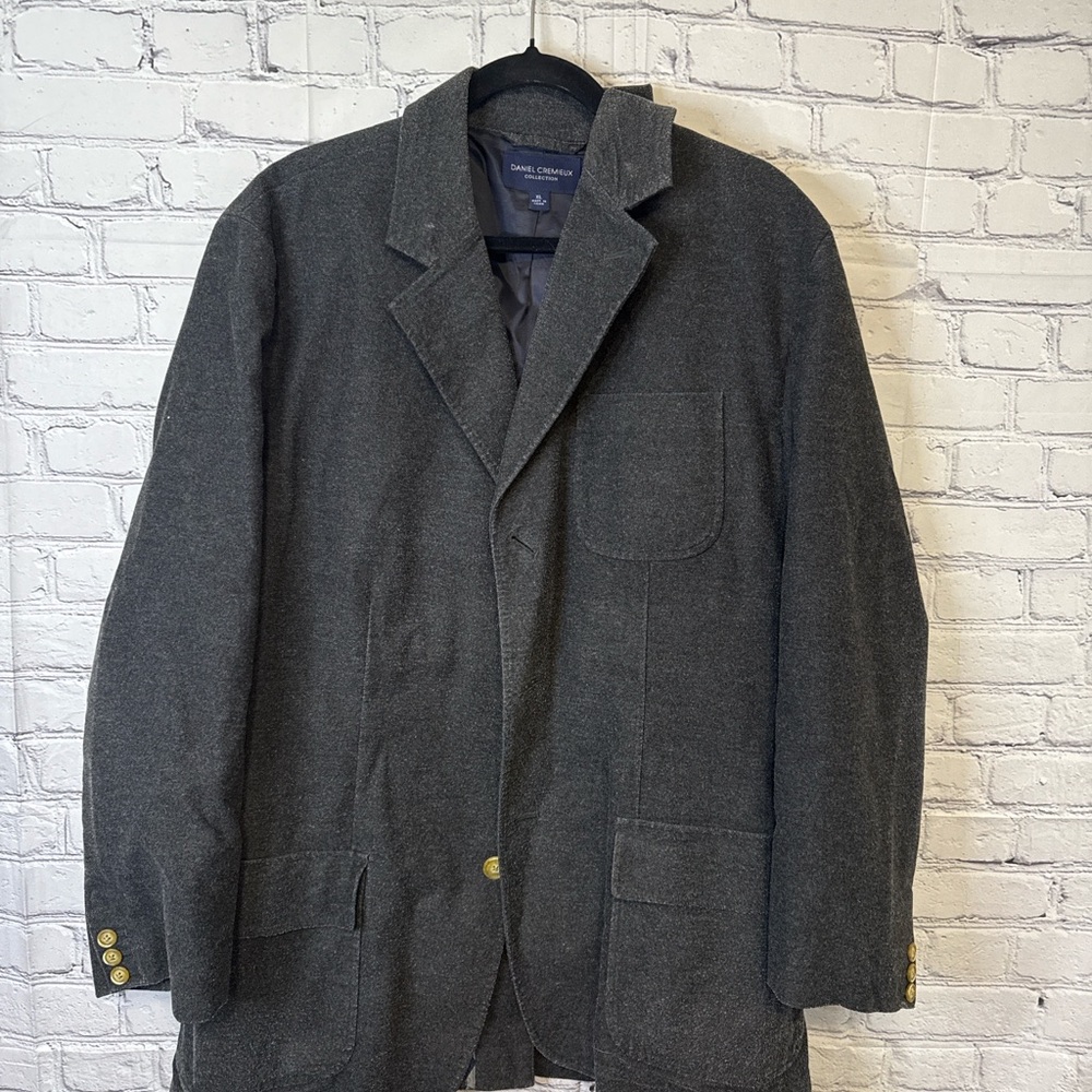 Daniel Cremieux Collection Gray Blazer Men’s XL Cotton Blend Lined Sport Coat